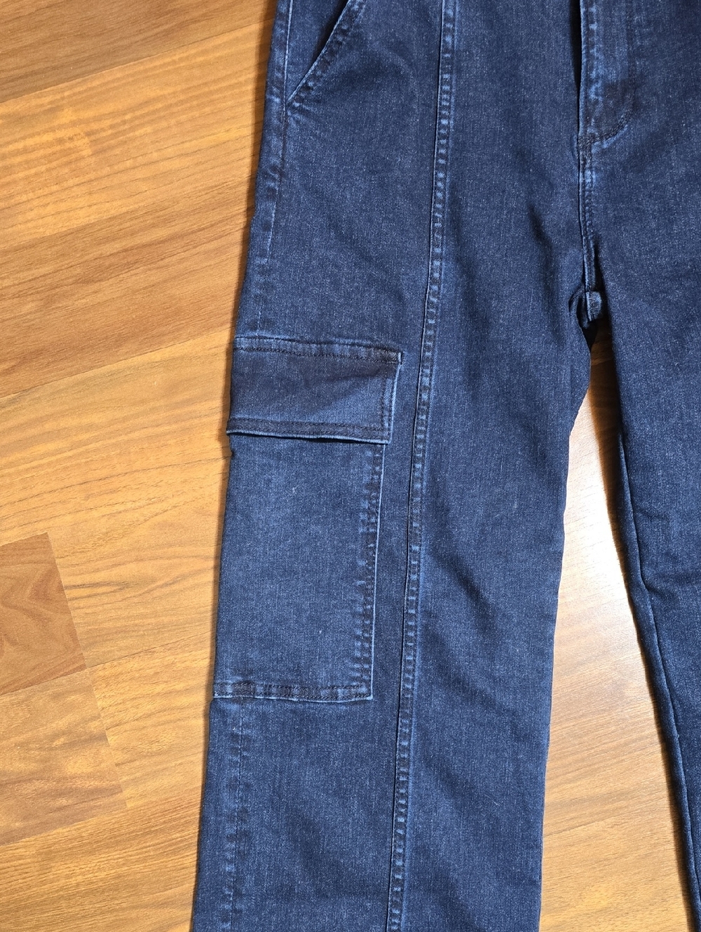 Driftwood Jeans 31 Blue Cargo High Rise Wide Leg Stretch Utility - Picture 5 of 10